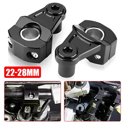 Motorcycle HandleBar 7/8  22mm To 1 1/8  28mm Handle Fat Bar Mount Clamps Riser • $25.98