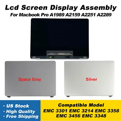 NEW For Apple MacBook Pro A1989 A2159 A2289 A2251 LCD Screen Display Assembly US • $166.49