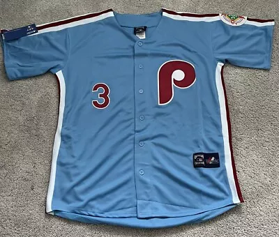 Bryce Harper 1984 Philadelphia Phillies Cooperstown Blue Jersey Mens Size Large • $89.99