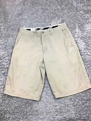 Volcom Khaki Shorts Mens Size 34 Brown Cotton Chino Skater • $12.88