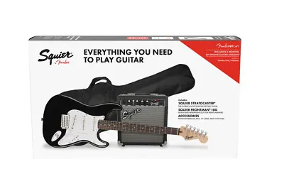 Fender Squire Stratocaster Starter Pack (Black) • $250