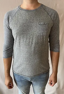 Mossimo Supply Co Men's 3/4 Sleeve Crewneck Pocket Baseball Jersey Tee Size L • $24.99