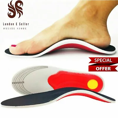 £5.99 • Buy Orthotic Arch Insoles Support Shoe Inserts Plantar Fasciitis Feet Flat Heel Pain