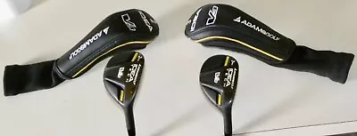 LOT ~ Adams Idea Tech V3 Hybrid Woods ~ 2-Iron & 3-Iron W/ Matching Head Covers • $62.15