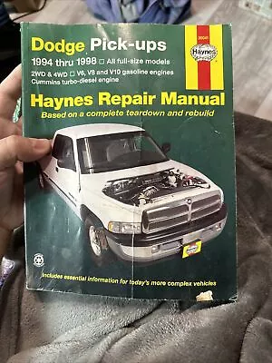 Haynes Repair Manual 30041 Dodge Pick-Ups V6 V8 V10 Cummins Turbo 1994 Thru 1998 • $10