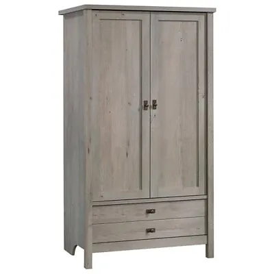 Pemberly Row 1-Drawer And 1-Shelf Engineered Wood Armoire In Oak • $364.99