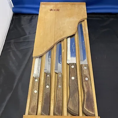 Vintage Kitchen Knife Set  Case Stainless Steel Regent Sherwood RS Made In Japan • $14.95