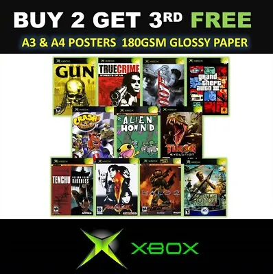 XBOX (original) Game Posters Collection  A4 180gsm Poster Prints • £5