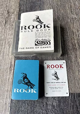 VINTAGE ROOK Card Game 1964 Blue Cards Case Booklet • $17.99