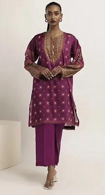 Khaadi Original Lawn Unstitched 2 Piece Suit Pakistani Printed Fabric Pinkish • £15.99