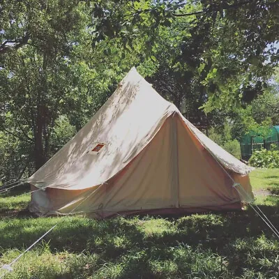 $199.99 • Buy 4 Season 6M Bell Tent Cotton Canvas Waterproof Safari Family Yurt 10 Person Camp