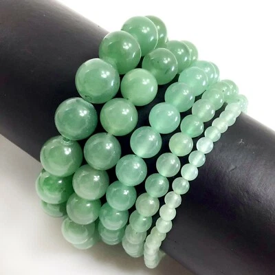 $4.69 • Buy Handmade Beaded Bracelet Round Gemstone Elastic 7.5  Healing Balance 4 6 8 10 12