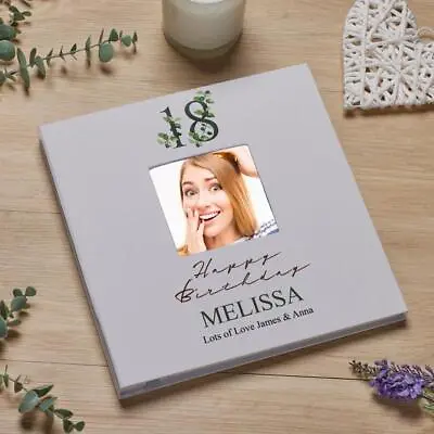 Personalised 18th Birthday Photo Album Linen Cover With Leaf Design LLPA-15 • £24.99