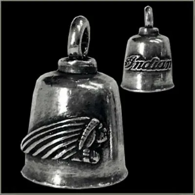 Pewter Motorcycle Gremlin Bell Indian Chief Made In The USA • $14.92