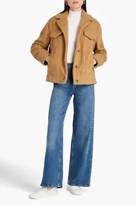 NWT - Vince Faux Shearling Trucker Jacket Camel - Size Medium • $188.97