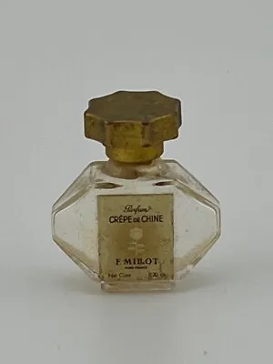 Vtg Original Tiny Mini CREPE De CHINE F.MILLOT Perfume Bottle Empty Paris France • $20.50