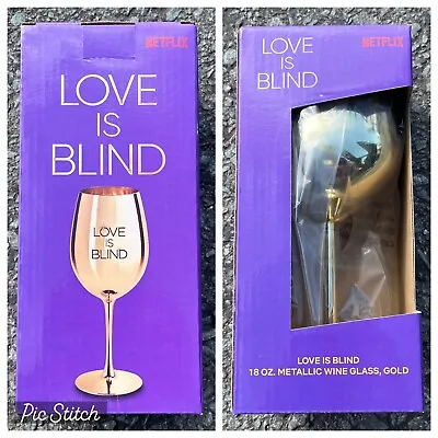 Love Is Blind Golden Goblet Gold Wine Glasses 2 Pack Netflix Rare *SHIPS TODAY* • $69.95