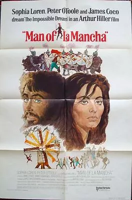 MAN OF LA MANCHA One Sheet Movie Poster Export 27x41 SOPHIA LOREN PETER O'TOOLE • $65