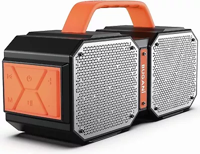 BUGANI Wireless Bluetooth Speaker Support Micro USBAUX For Pool BeachOrange • $24.99