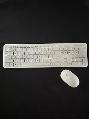 Microsoft Wireless Bluetooth Mechanical Keyboard Glacier White With Mouse • $10