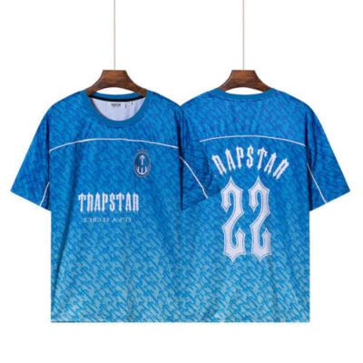 £19.04 • Buy Trapstar Monogram Football Jersey Gradient Color Printing Short-Sleeved T-Shirt