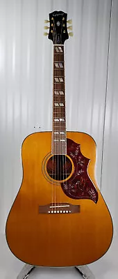 Epiphone Hummingbird 6-string Dreadnought A-E Guitar - Natural - Repaired Bridge • $212.50