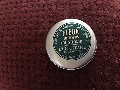 L'Occitane Solid Perfume Fleur De Lotus .3 Oz Metal Tin HTF  New • $50