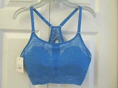 C9 By Champion Seamless Sports Bra Racerback Removable Cups N9658 Blue XL • $12.99