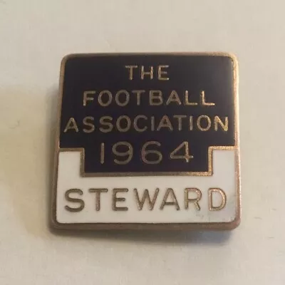 Rare Old Football Association Steward Badge 1964 FA Cup Final WHU V PNE • £36.99