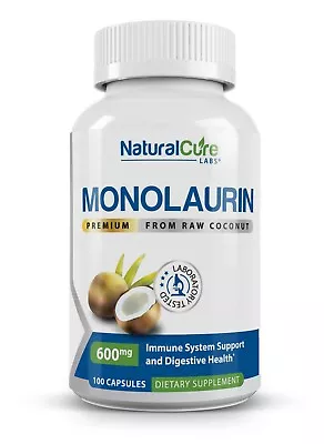 Natural Cure Labs Premium Monolaurin 600mg 100 Capsules • $21.95