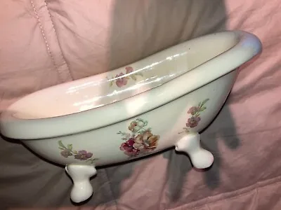 Athena  Flowered Ceramic Bath Tub  9  X 4  X 4    NICE • $29.99