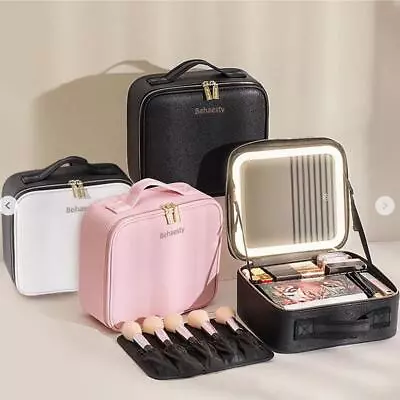 Makeup Bag Makeup Organizer Travel Makeup Bag With Mirror Lighted Makeup  • $15.99