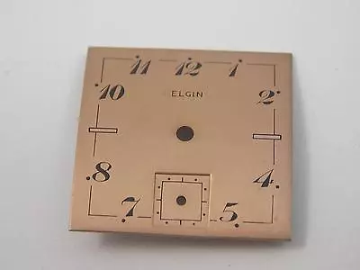 20.64mm By 20.83mm Elgin Watch Dial Vintage Copper Black Numeral Markers NOS • $39