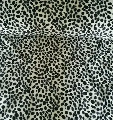 20” Dalmation Spots Animal Print Faux Fur Fabric  58 Wide • £4.99