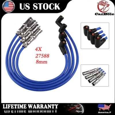 Spark Plug Wires 27588 For 2004-2009 2010 Volkswagen Beetle Jetta Golf 2.0L 8mm • $20.59