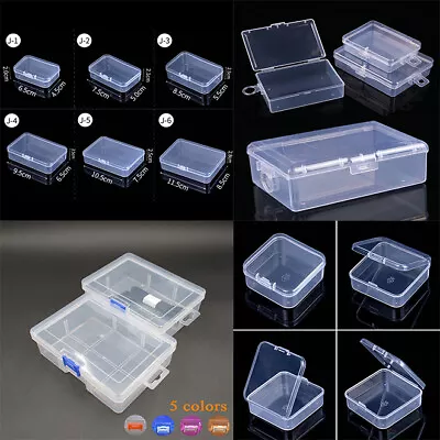 £2.30 • Buy Clear Small Plastic Storage Box Jewelry Beads Organizer Case Container Durable
