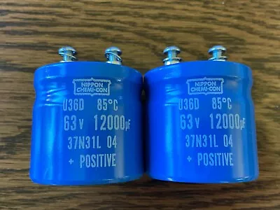 2 New 12000 Uf 63v Chemi-Con Capacitors McIntosh MAC1900 MA-6100 EXACT FIT • $60