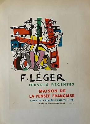 Fernand Léger - Antique Lithograph Created: 1959 Mourlot Studios Paris France • $99