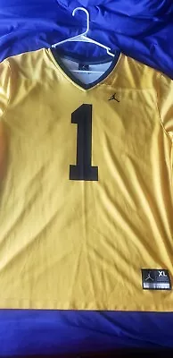 Michigan Wolverines Maize Football Jersey - Size XL • $25