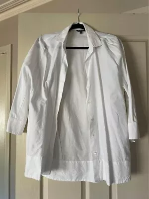Massimo Dutti White Button Up Dress Shirt Size Small • $20