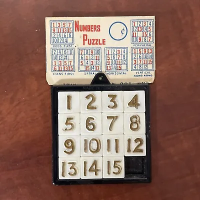 Vintage Number Slide Puzzle Rare • $15