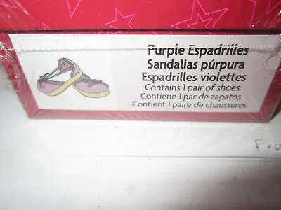 American Girl Doll Purple Espadrilles Sandals Saige Isabelle Julie NIB RETIRED • $27.39