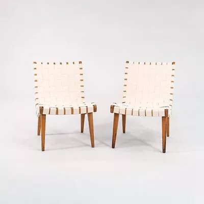 1946 Pair Of Jens Risom For Knoll Armless Slipper Lounge Chairs Birch W Labels • $6000