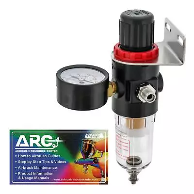 Airbrush Compressor AIR PRESSURE REGULATOR Gauge Water Trap Moisture Filter Hose • $16.99