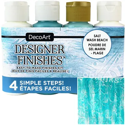£9.50 • Buy DecoArt Designer Finishes Acrylic Paint Pack 4 Pcs - SALT WASH BEACH - DASK570