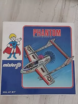 Vintage 70's Mister P Greek Phantom Battery Operated Toy Plane M7 • $45