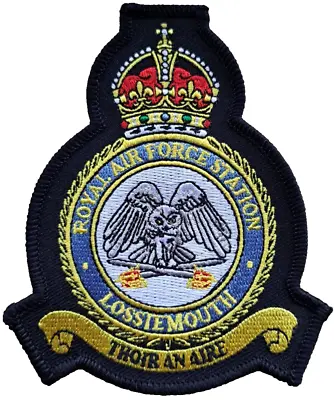 RAF Lossiemouth Station MOD Embroidered Patch - Tudor Crown • £15