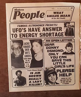 Modern People January 20 1974 Gossip Tabloid UFOs Answer To Energy Problems • $7.26