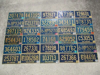 30  Delaware License Plate Lot For Collecting Or Decorating • $265