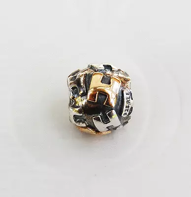 $164.95 • Buy Genuine Pandora Two Tone Letter   H  790298H - Retired